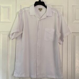 Cubavera White Men's Casual Button Down Shirt